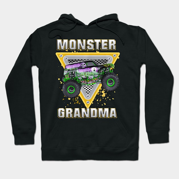 Monster Truck Grandma Mothers Day Monster Truck Are My Jam Hoodie by MaciGalloway3